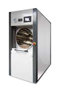 Sliding door autoclave fits into smaller space