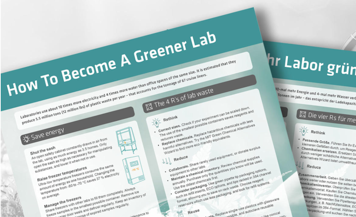 Download how to become a greener lab poster