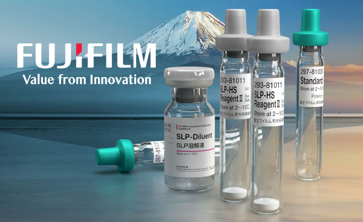 Fujifilm value from innovation text and image of vials of reagent