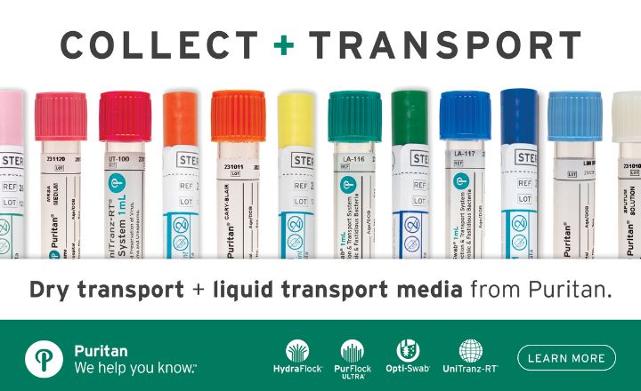 Various Specimen Collection and Transport Options from Puritan