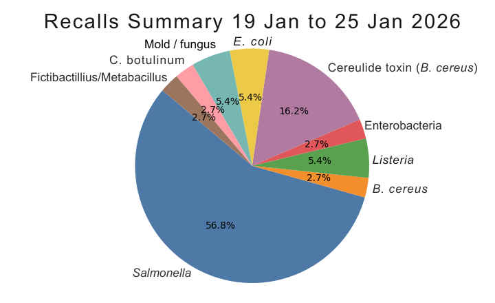 pi chart summary 19 Jan to 25 Jan 2026