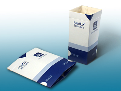 Flat packed urine sampler