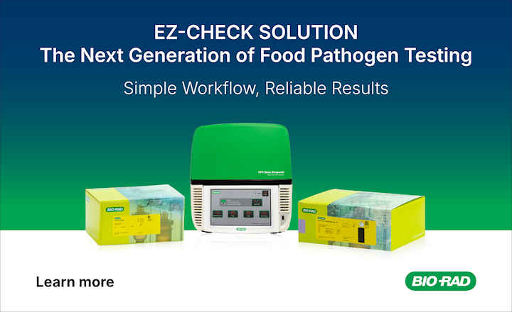 Bio-Rad Launches EZ-Check Kit for Detection of <em>Salmonella </em>spp. in Food and Environmental Samples