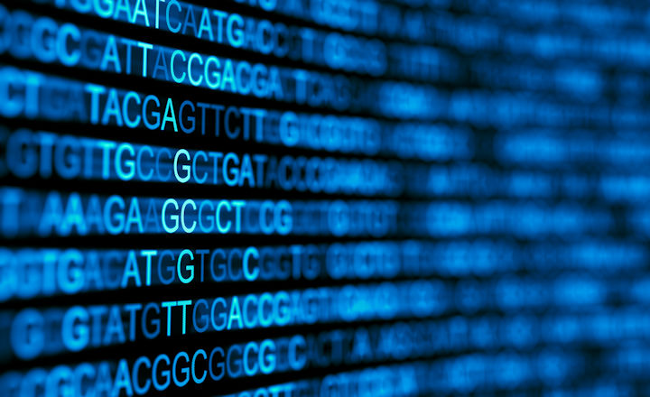 The letters ACTG representing DNA sequencing
