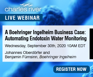 Automating endotoxin water monitoring is the subject of this Charles River webinar