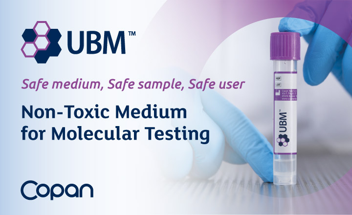 Copan Launches UBM: Non-Toxic Medium for Molecular Testing &nbsp;