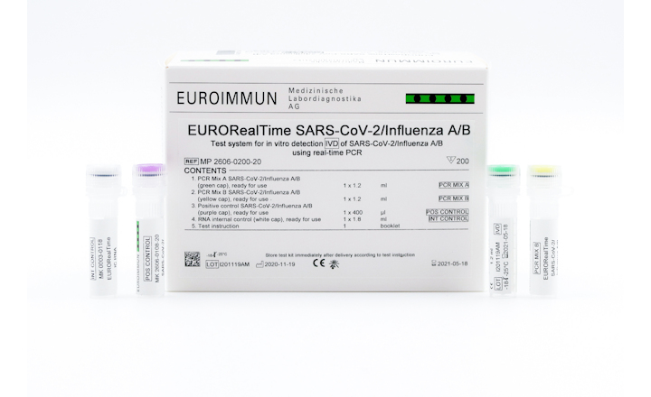 Combined PCR test for SARS-CoV-2 and influenza viruses A/B