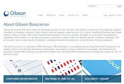 Gibson Bioscience Microbiology Supplier