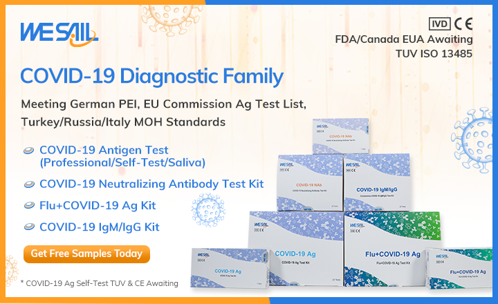 Free samples CE-marked rapid COVID-19 Test Kits
