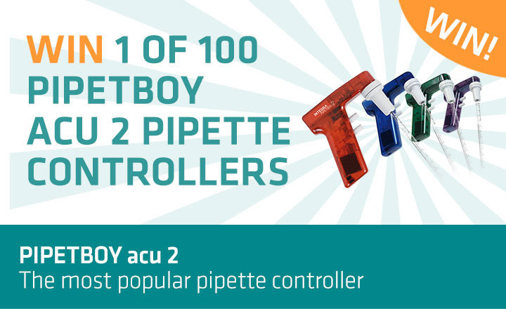 Win one of 100 Pipetboy acu 2 pipette controllers