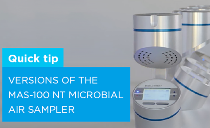 Versions of the worlds best-selling microbial air sampler MAS-100 NT