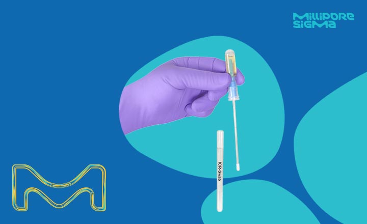 Merck Gamma irradiated ICR swabs minimize the risk of secondary contamination due to handling