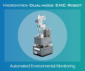 MicronView dual mode EMC robot for automated environmental monitoring