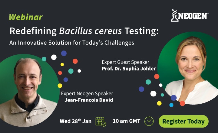 Neogen webinar on Bacillus Cereus testing