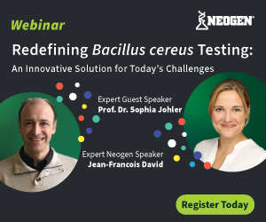 Neogen webinar on bacillus cereus testing