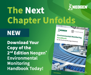 Download the Neogen Environmental Monitoring Handbook for the Food and Beverage Industries