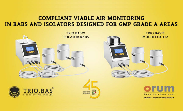 TRIOBAS air samplers for RABS and Isolators