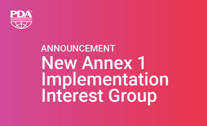 PDA Annex 1 Implementation Interest Group