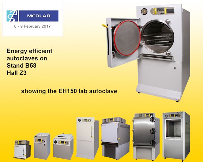 see range of energy saving autoclaves from Priorclave at Medlab