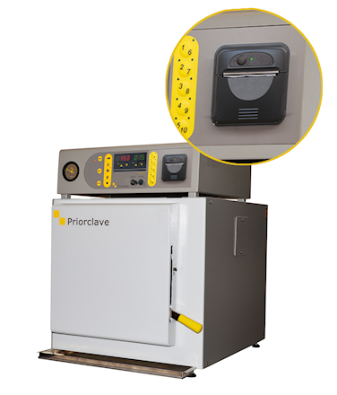 thermal printer on Priorclave autoclave range