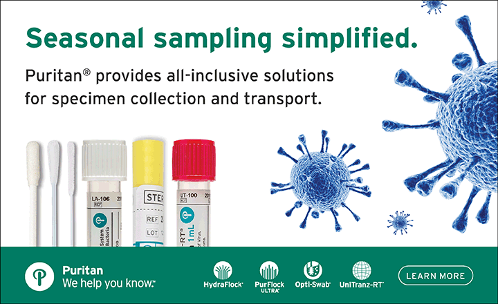 Be Prepared this Season with Puritan<sup>®</sup> Specimen Collection Supplies