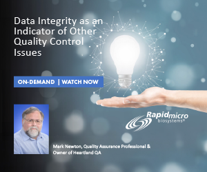 Data Integrity as an Indicator of Quality Control Issues