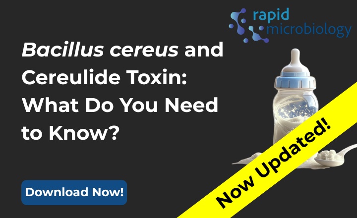 infant formula bottle and text about b cereus and its toxin