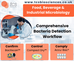 TCS Biosciences comprehensive bacteria detection workflow for food beverage and industrial micro