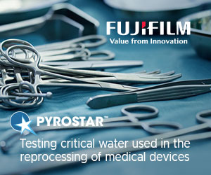 Fijifilm Pyrostar testing critical water used in the reprocessing of medical devices