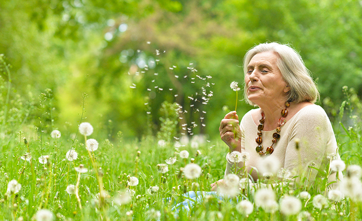 Woman in field