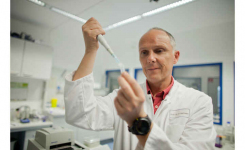 Man with Pipette