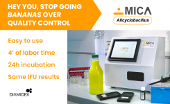MICA automatic counter allows enumeration of alicyclobacillus in 24 hours compared to MM12