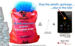 Infra red loop sterilizer reduces plastic lab waste